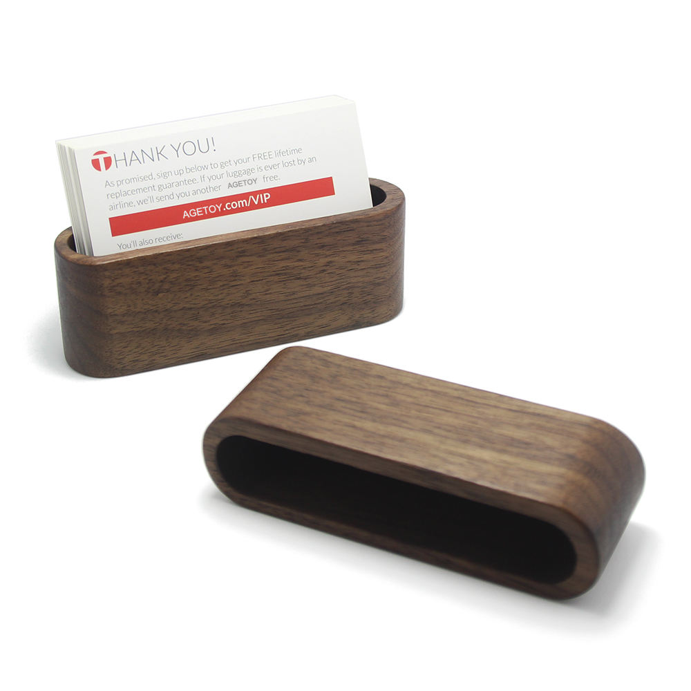 Natural walnut, beech wood, business card box, desk organizer, wooden card box, wedding souvenir, wooden gift card holder