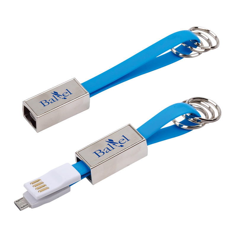 Data cable keychain