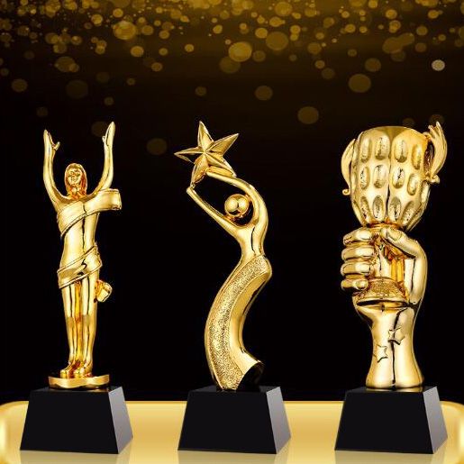 Resin plated metal award holder