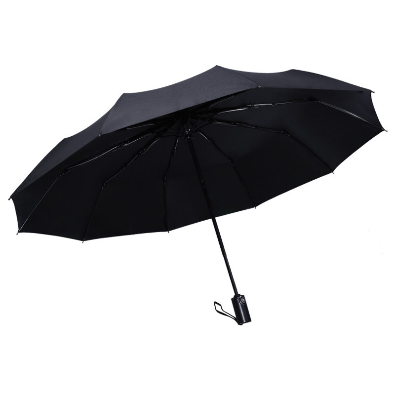 Creative folding black plastic sunshade umbrella