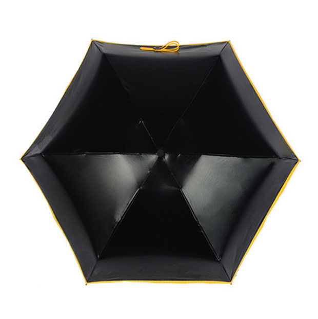 Black Gum Mini Pocket Lemon Small Black Umbrella