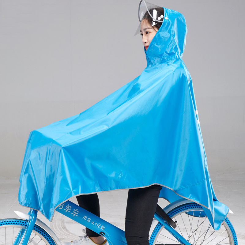 Bicycle double brim oxford cloth raincoat