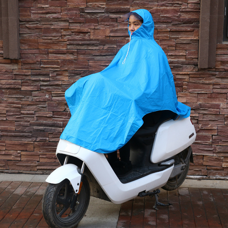 Transparent brim ultra-thin and ultra-light electric vehicle raincoat