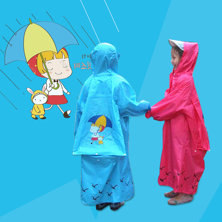 Transparent large brim cartoon poncho