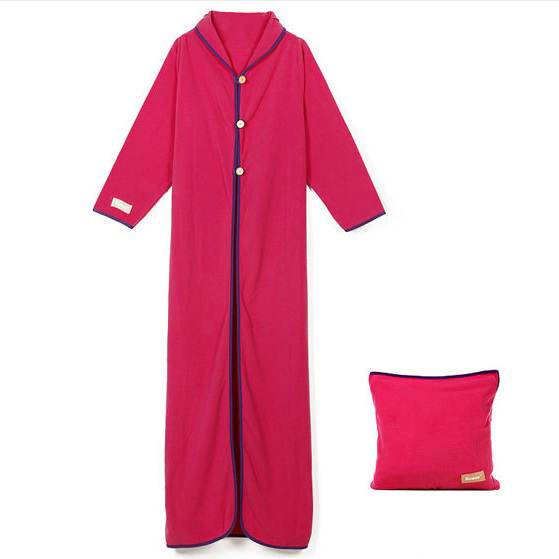 Bed bolster fleece dual purpose blanket