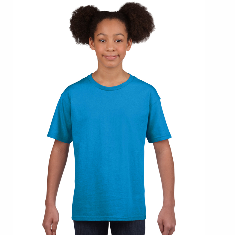 Children's cotton blank round neck short sleeve T-shirt