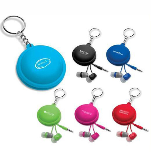 Silicone earphone winding device