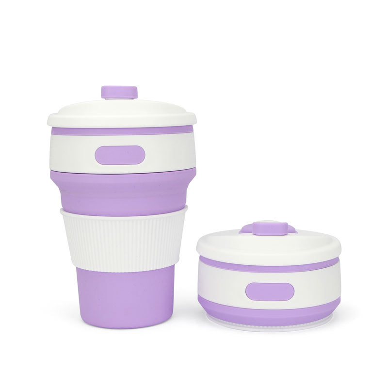 Multifunctional folding silicone water cup
