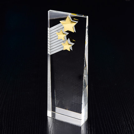 Five Point Star Crystal Trophy
