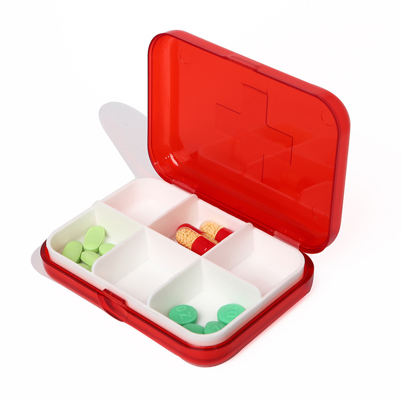 Cross Six Grid Medicine Box