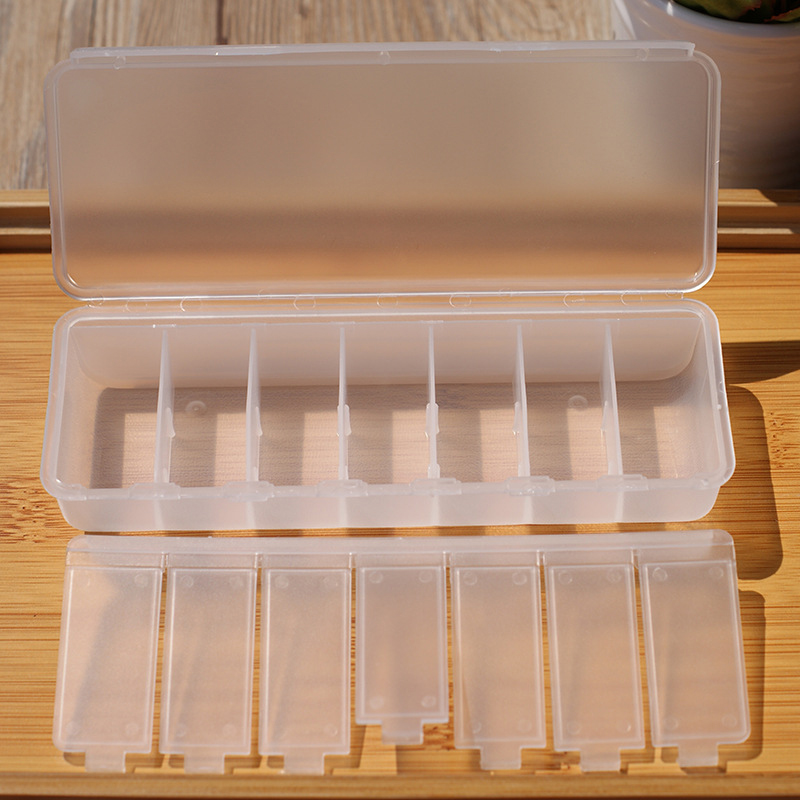 Seven grid transparent medicine box
