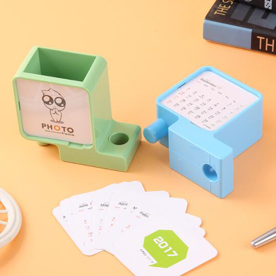 Penholder desk calendar holder base