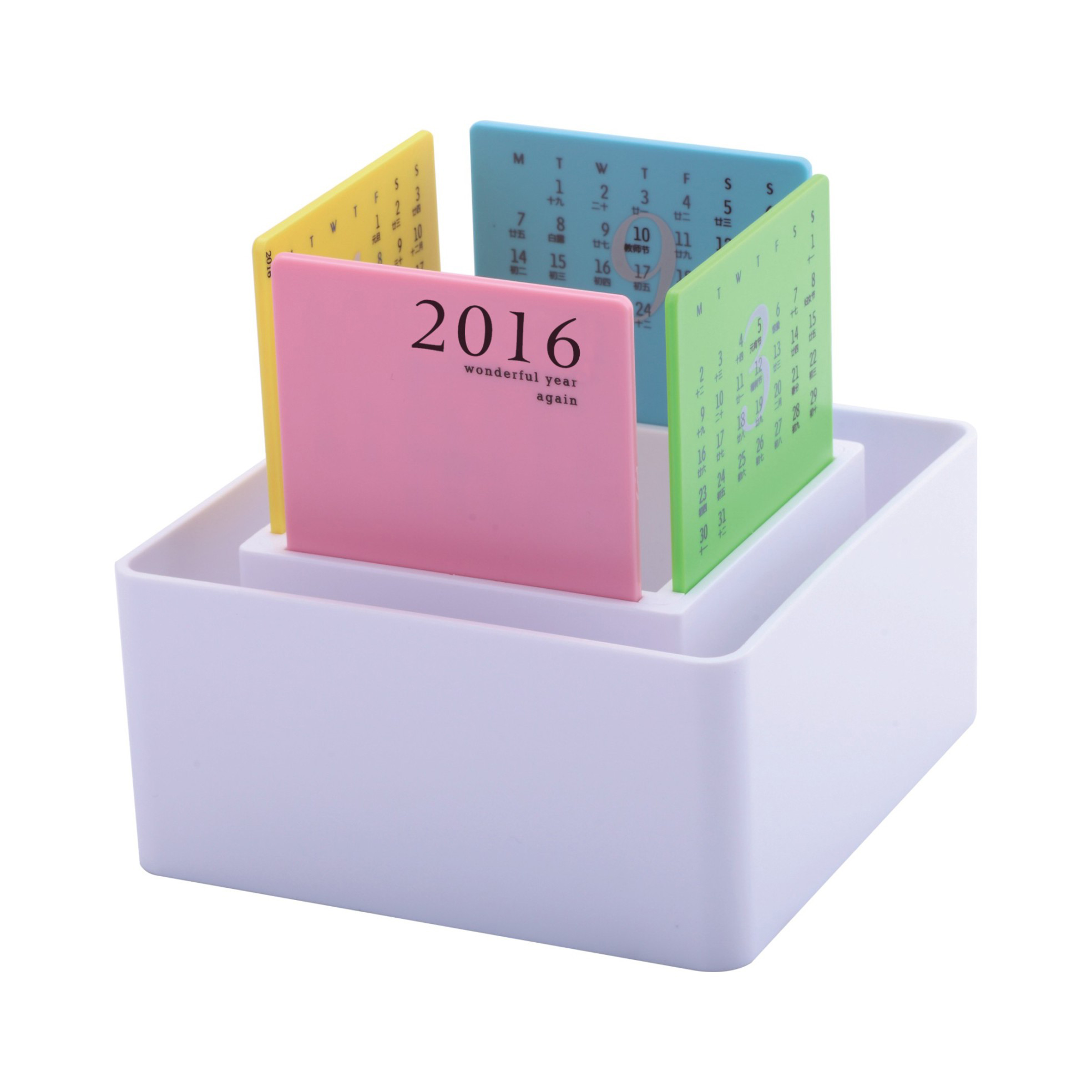 Penholder desk calendar