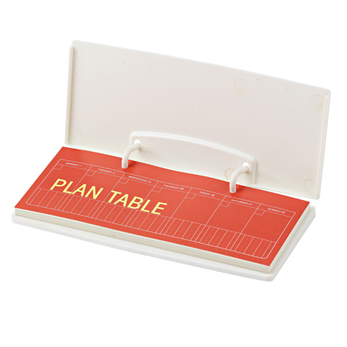 Weekly plan desk calendar seat