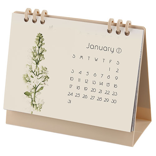 Right angle conjoined desk calendar