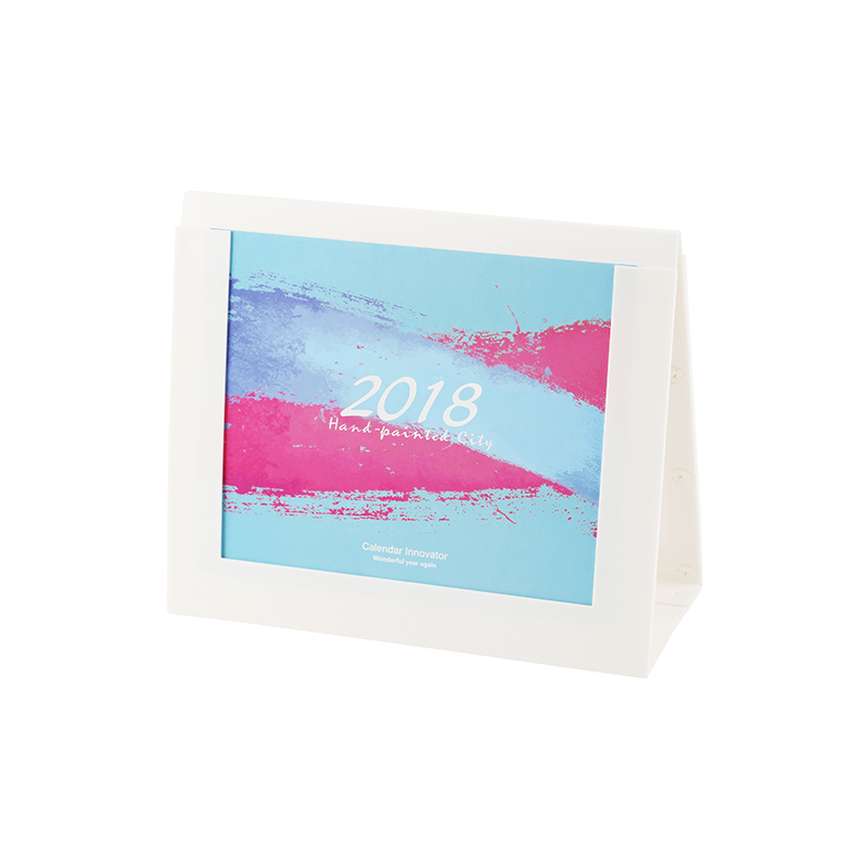 Double-sided plug-in desk calendar