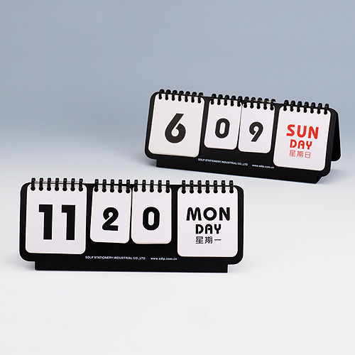 Flipped perpetual calendar