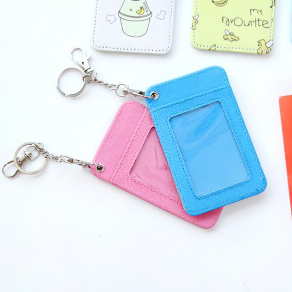 Colorful card holder key chain lanyard