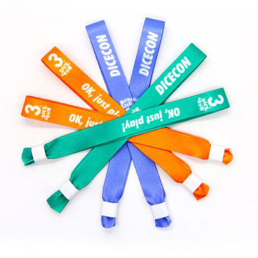 Adjustable heat transfer printed polyester fabric bracelet