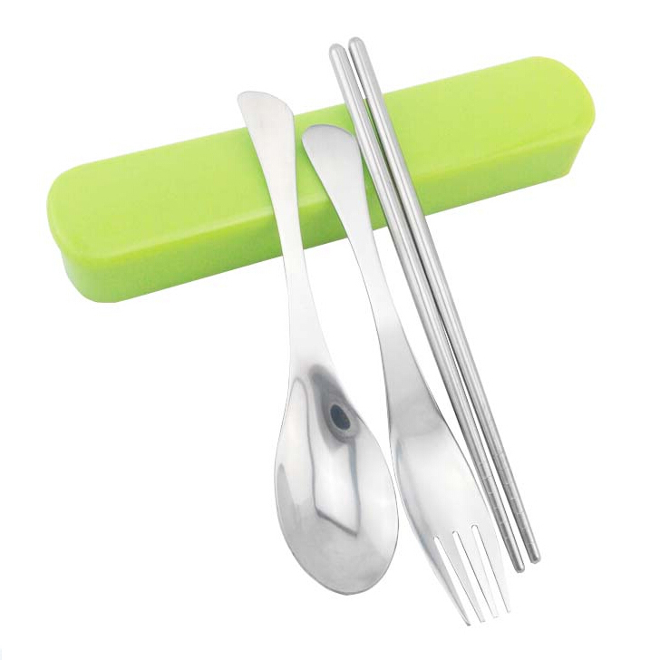 Portable tableware three-piece set