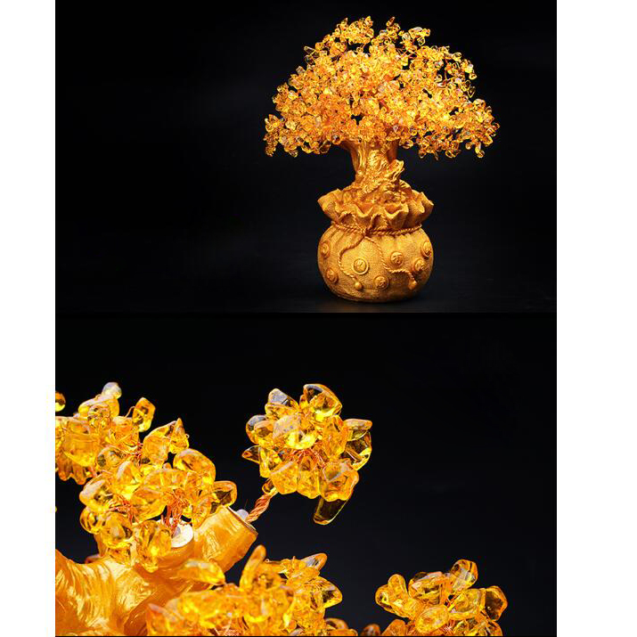 Yellow Crystal Money Tree