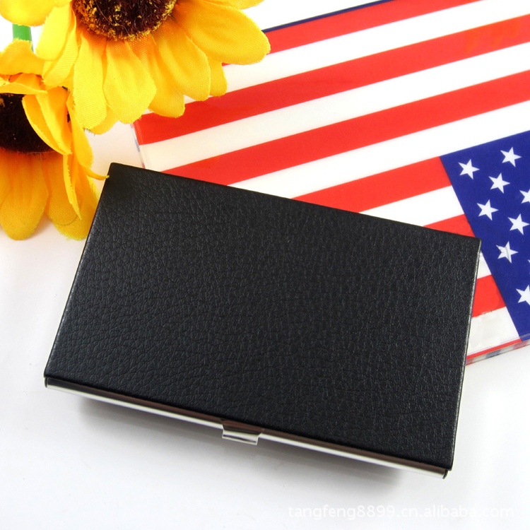 Stainless steel laminated business card box