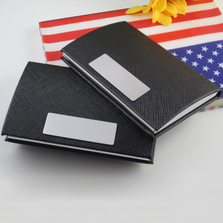 Premium leather business card case business card holder