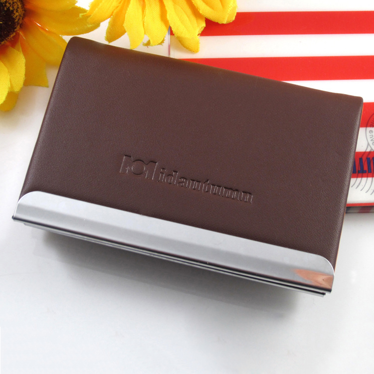 Metal business card holder