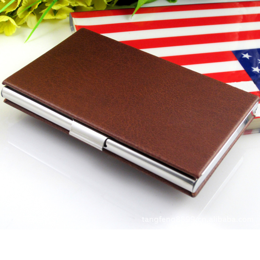 Stainless steel laminated business card box