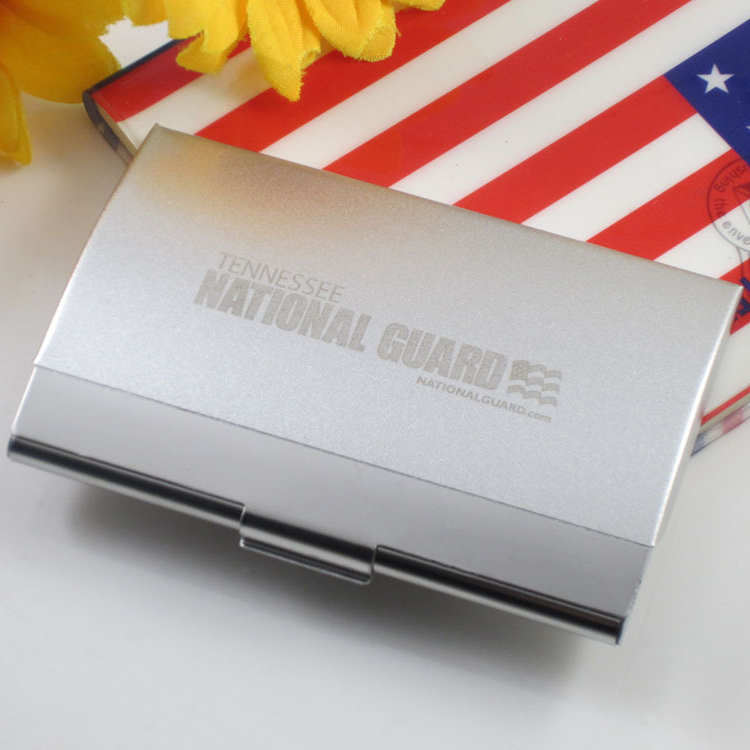 Stainless steel baking varnish curved face business card box