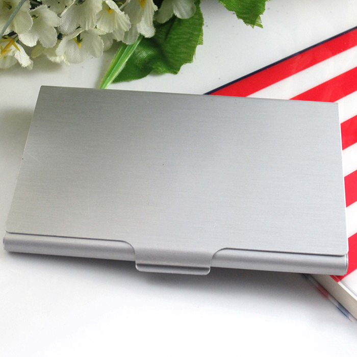 Aluminum alloy hand push business card box