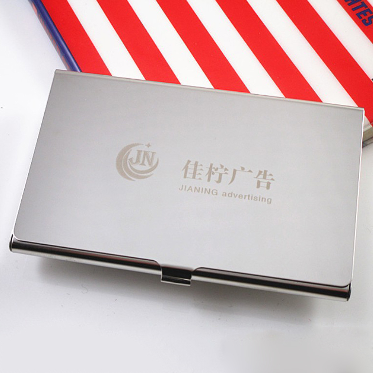 Stainless steel mirror face business card box