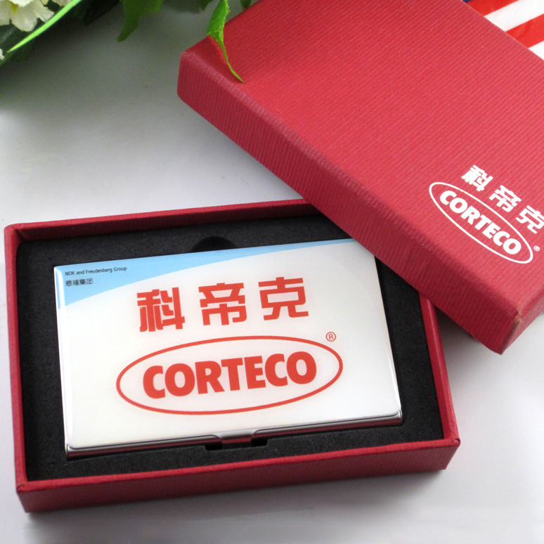 Stainless steel sticker adhesive drop business card box