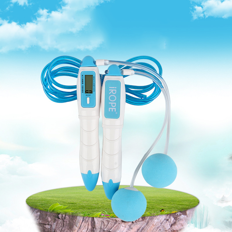 Electronic counting rope skipping