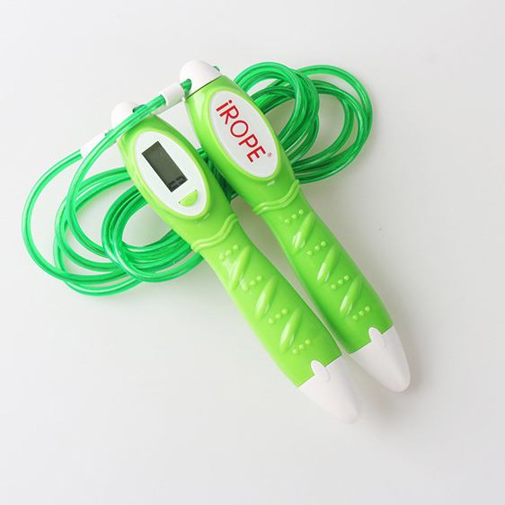 Electronic counting rope skipping