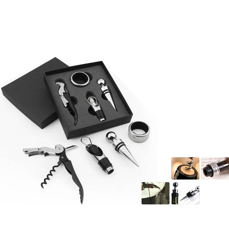 Red Wine Tools 4-Piece Set