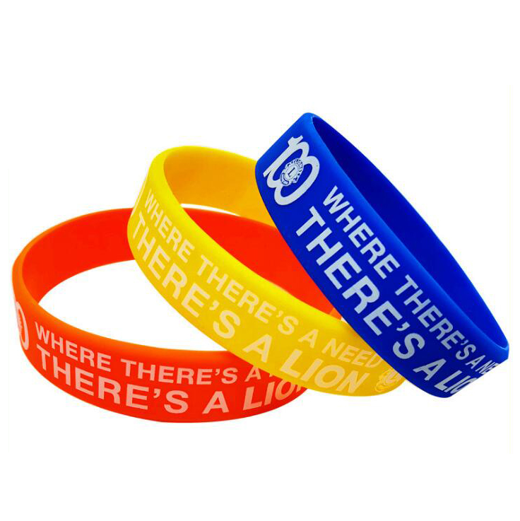 Customized lettering on silicone bracelet