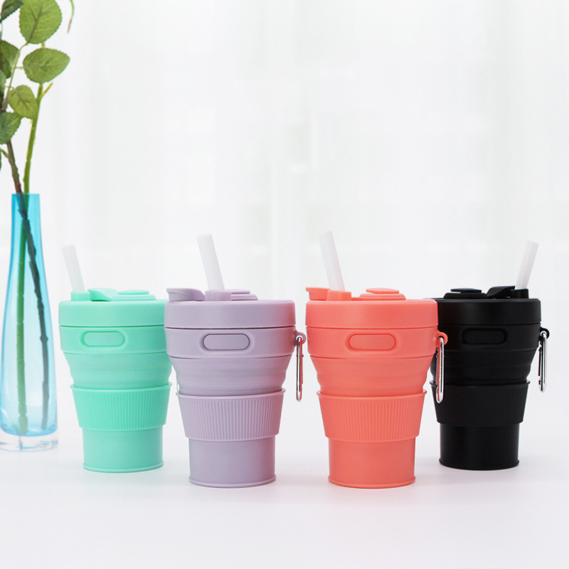 Folding silicone water cup