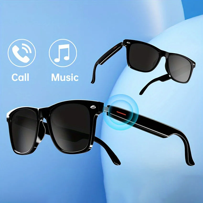 SENBONO E13 Smart Glasses Outdoor Smart Sports Hands Free Call Music Earphones Anti Blue Glasses Wireless BT Voice Sunglasses