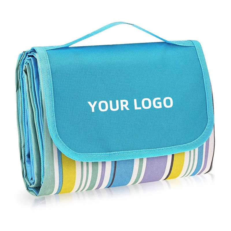 Customized modern outdoor picnic blanket, oversized sand free waterproof portable hiking camping picnic blanket pad