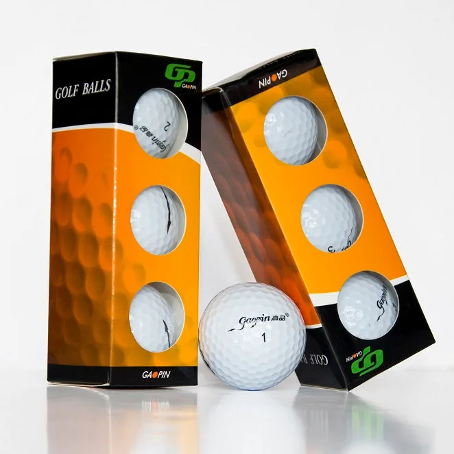 High quality 2/3/4 piece golf set gift box made of polyurethane Surlyn rubber range ball, used for practice and training